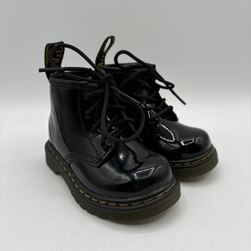 Dr. Martens‎ Black Patent Leather Boots Toddler Size US 5 1460